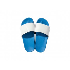 Sublimation BlanksAdult Slippers w/ Sublimation PU Leather ( Blue Sole)(10/pack)